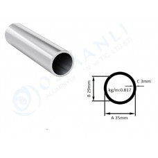 Alüminyum Boru Dış Çap 35mm  Et Kalınlık 3mm